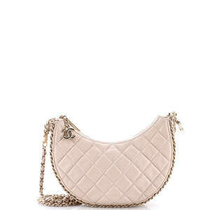 Chanel Small Chain Around Hook Hobo Quilted Lambskin